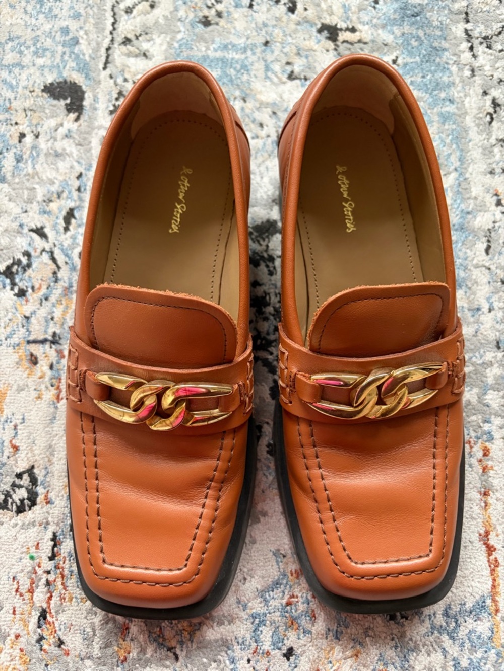 Genuine Leather Chunky Chain Loafer by & Other Stories Womens Warm Brown